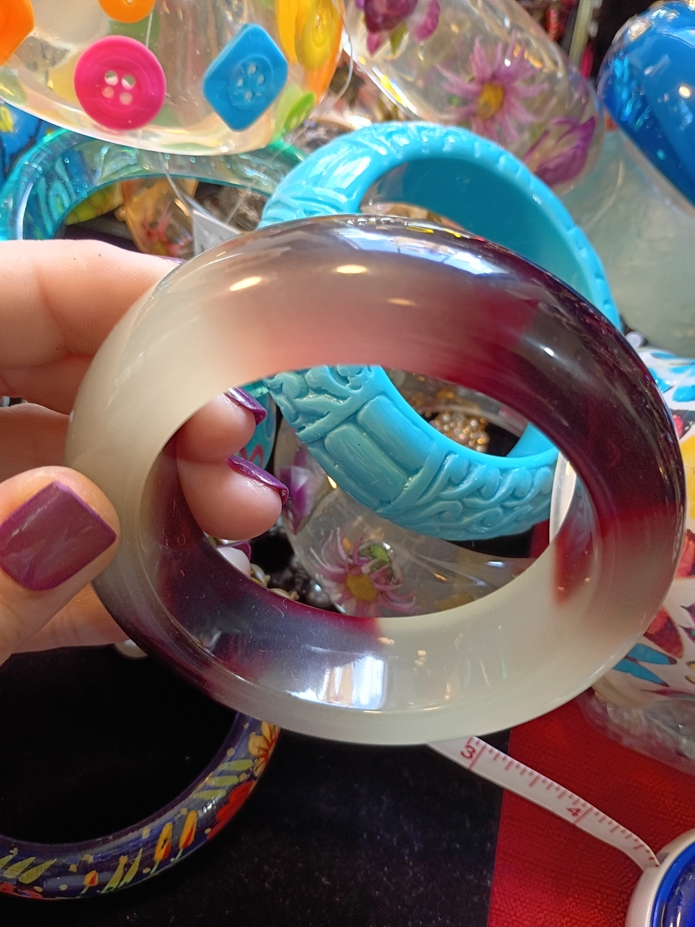 Purple Ombre Kids Bangle Bracelet - Unbranded